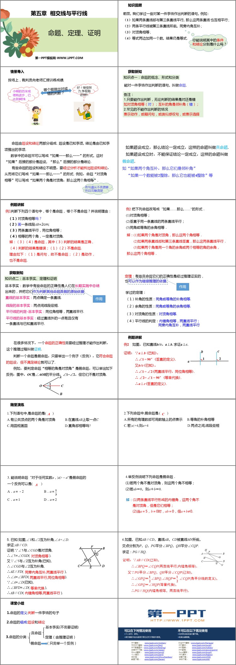 图片[2]-《命题、定理、证明》相交线与平行线PPT精品课件-第一PPT
