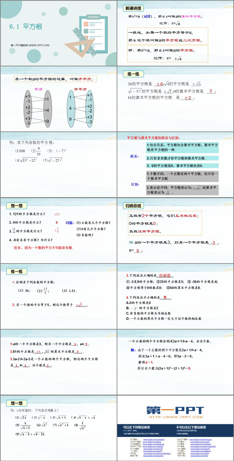 图片[2]-《平方根》实数PPT教学课件-第一PPT