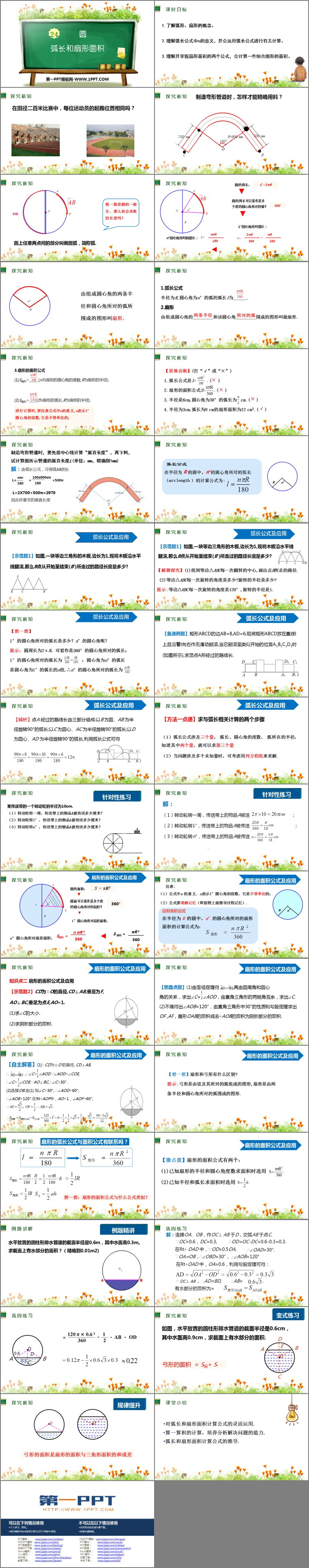 图片[2]-《弧长和扇形面积》圆PPT教学课件-第一PPT