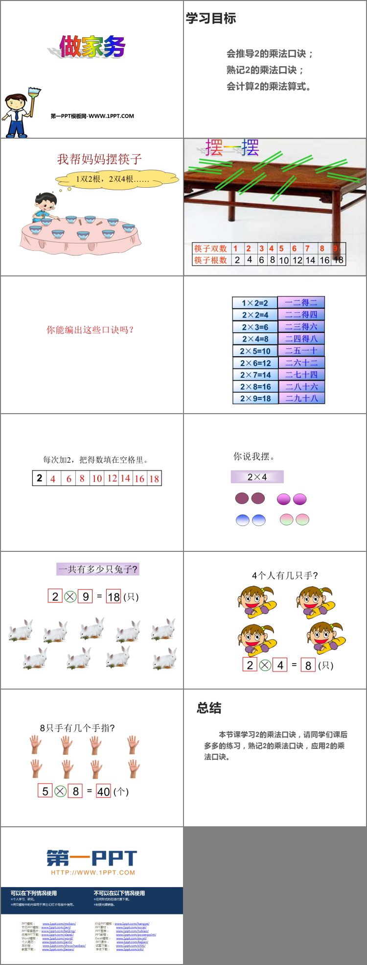 图片[2]-《做家务》2~5的乘法口诀PPT课件下载-第一PPT
