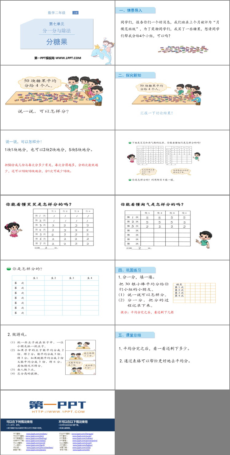 图片[2]-《分糖果》分一分与除法PPT教学课件-第一PPT