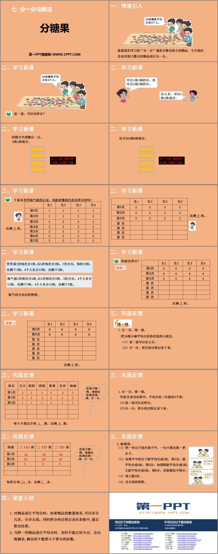 图片[2]-《分糖果》分一分与除法PPT免费课件-第一PPT