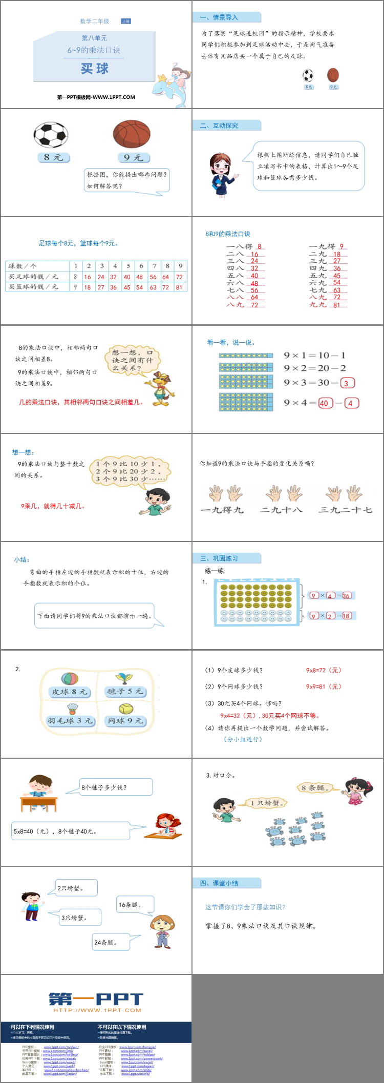 图片[2]-《买球》6~9的乘法口诀PPT课件下载-第一PPT