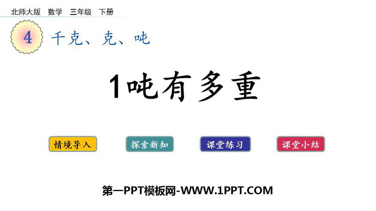 图片[1]-《1吨有多重》千克、克、吨PPT免费课件-第一PPT