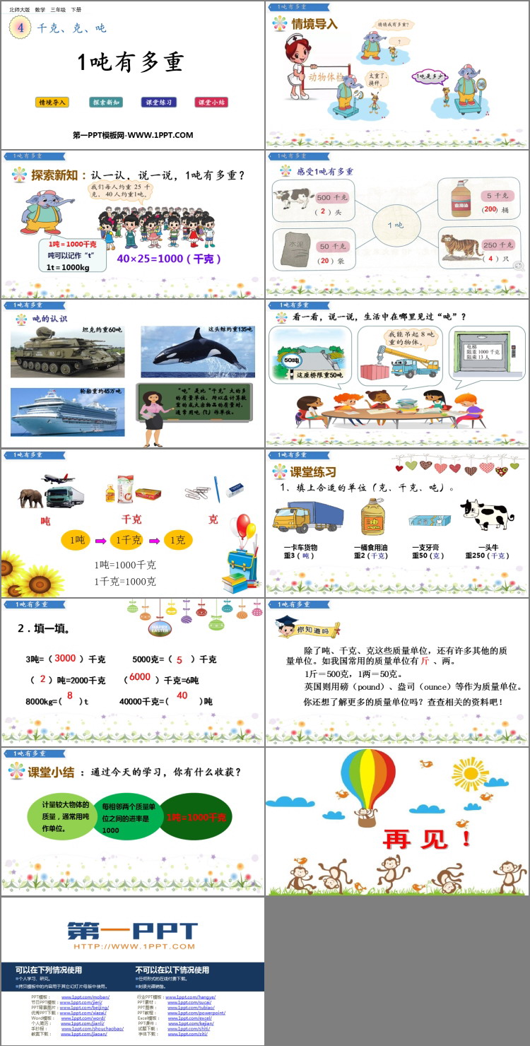 图片[2]-《1吨有多重》千克、克、吨PPT免费课件-第一PPT