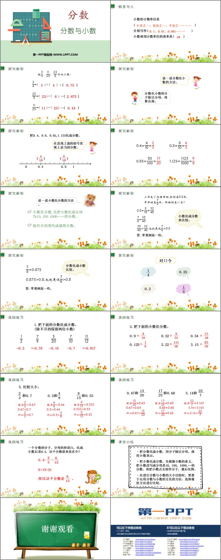 图片[2]-《分数与小数》分数PPT免费课件-第一PPT