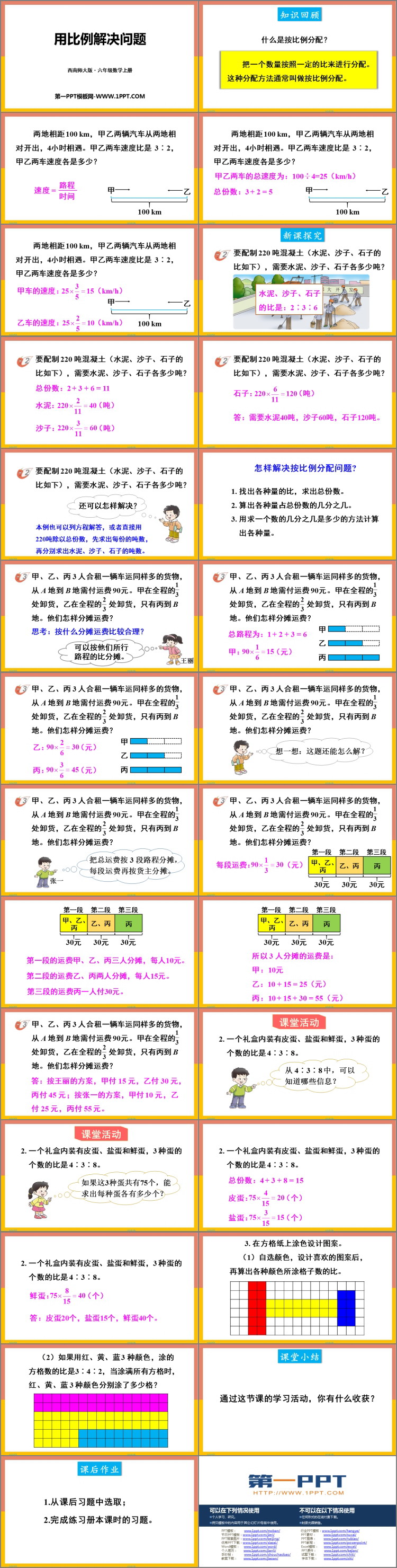 图片[2]-《用比例解决问题》比和按比例分配PPT下载-第一PPT