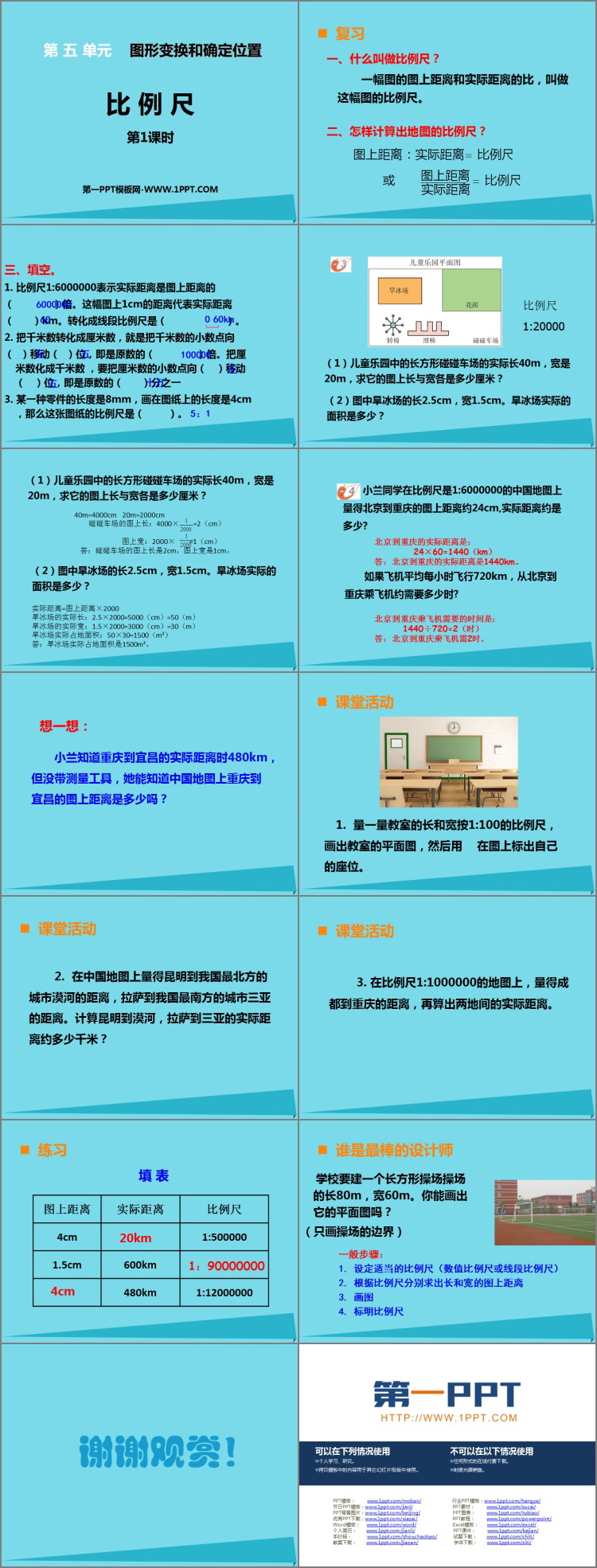 图片[2]-《比例尺》图形的变换和确定位置PPT教学课件(第1课时)-第一PPT