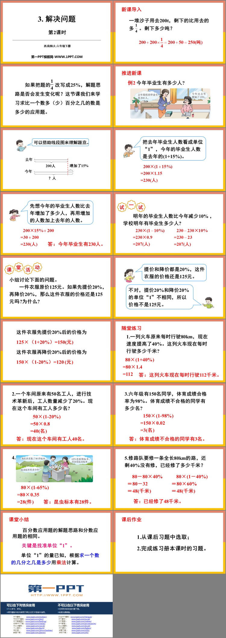 图片[2]-《解决问题》百分数PPT教学课件(第2课时)-第一PPT
