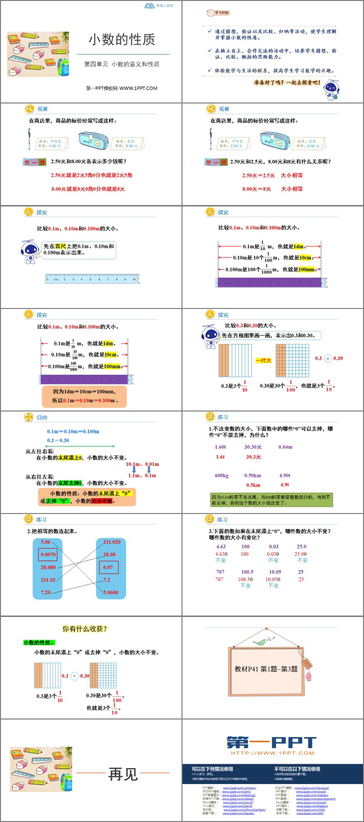 图片[2]-《小数的性质》小数的意义和性质PPT教学课件下载-第一PPT
