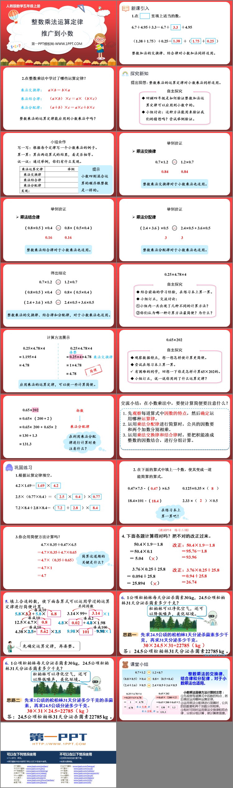 图片[2]-《整数乘法运算定律推广到小数》小数乘法PPT优质课件-第一PPT
