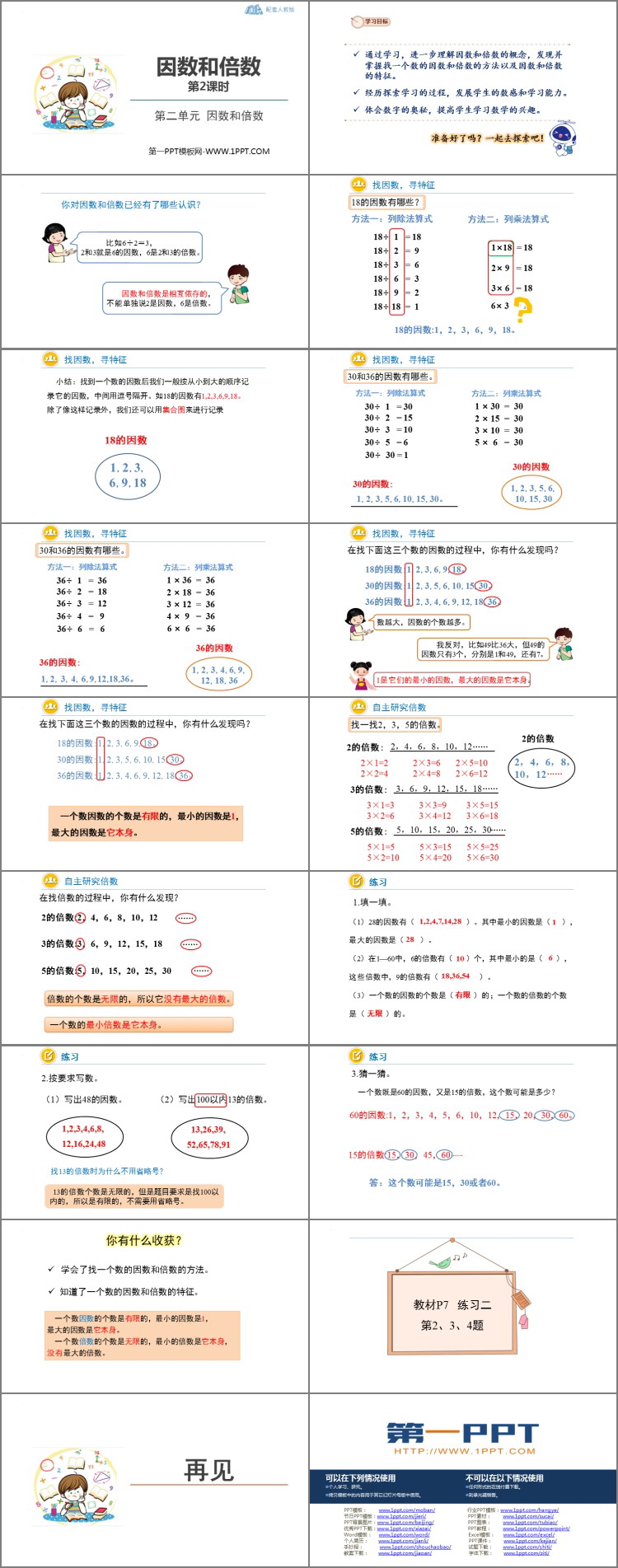图片[2]-《因数和倍数》因数与倍数PPT教学课件(第2课时)-第一PPT