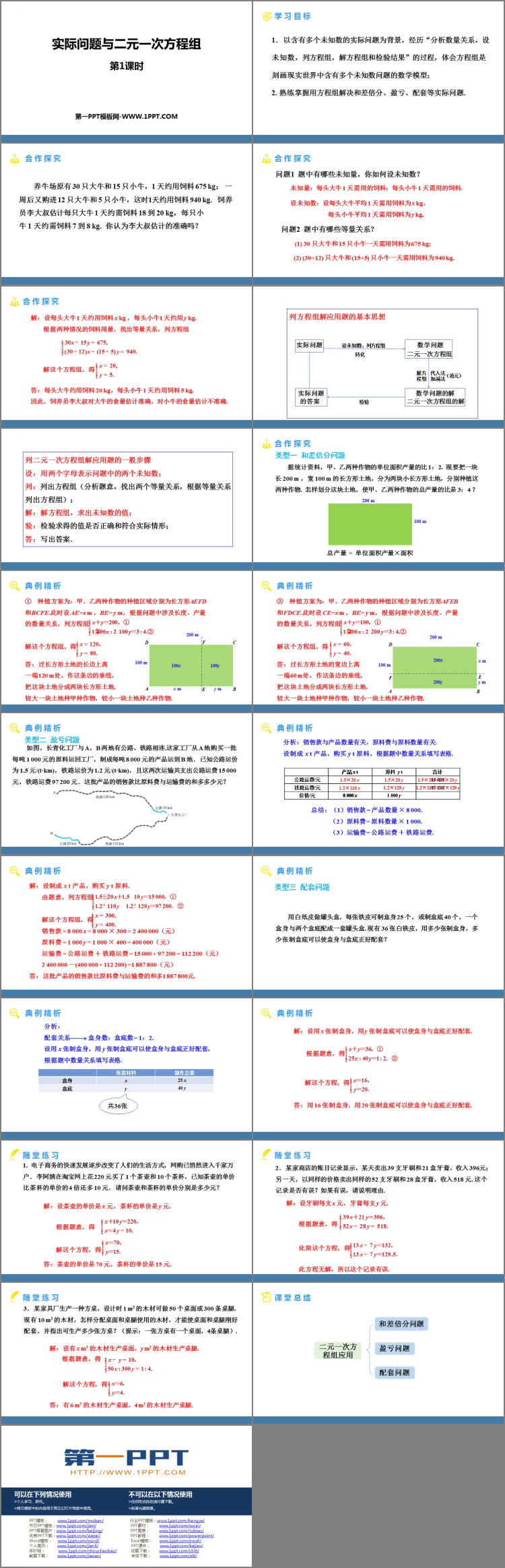 图片[2]-《实际问题与二元一次方程组》二元一次方程组PPT下载(第1课时)-第一PPT