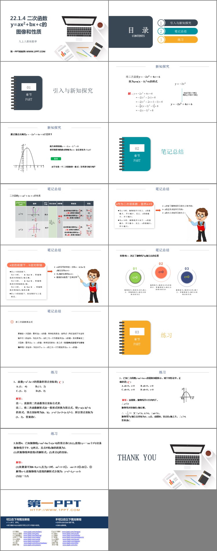图片[2]-《二次函数y=ax2 bx c的图像和性质》二次函数PPT课件-第一PPT