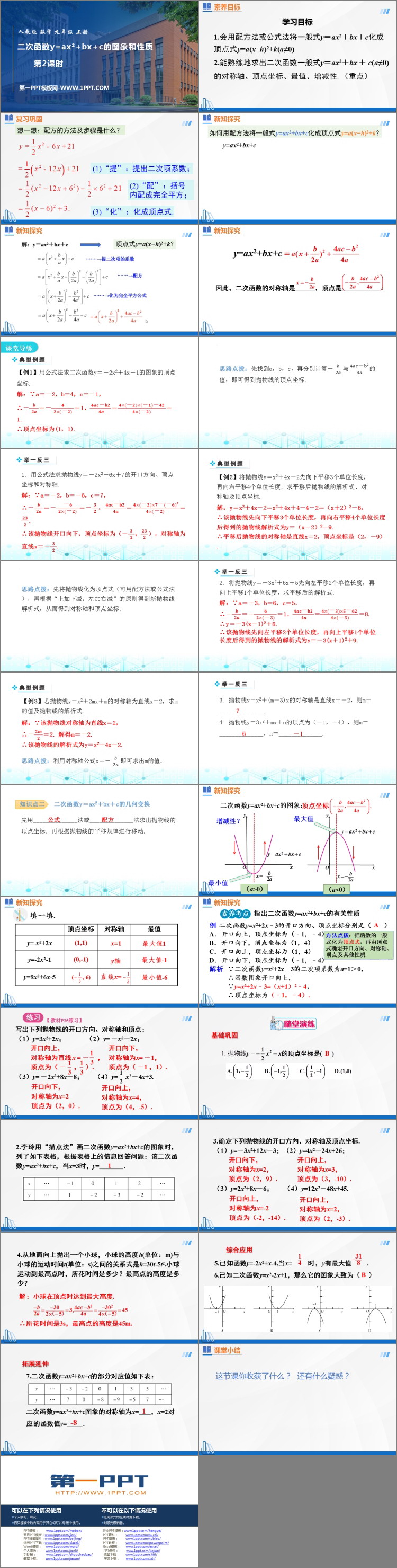 图片[2]-《二次函数y=ax2 bx c的图像和性质》二次函数PPT下载(第2课时)-第一PPT