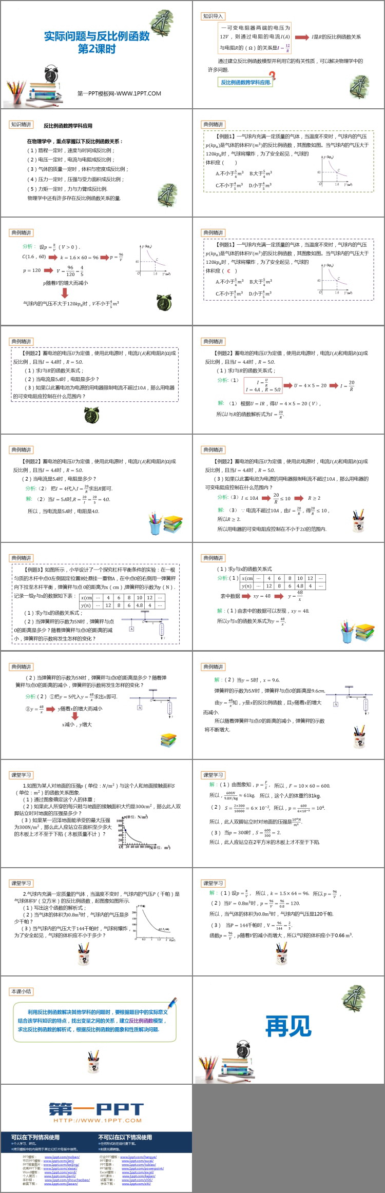 图片[2]-《实际问题与反比例函数》反比例函数PPT优质课件(第2课时)-第一PPT