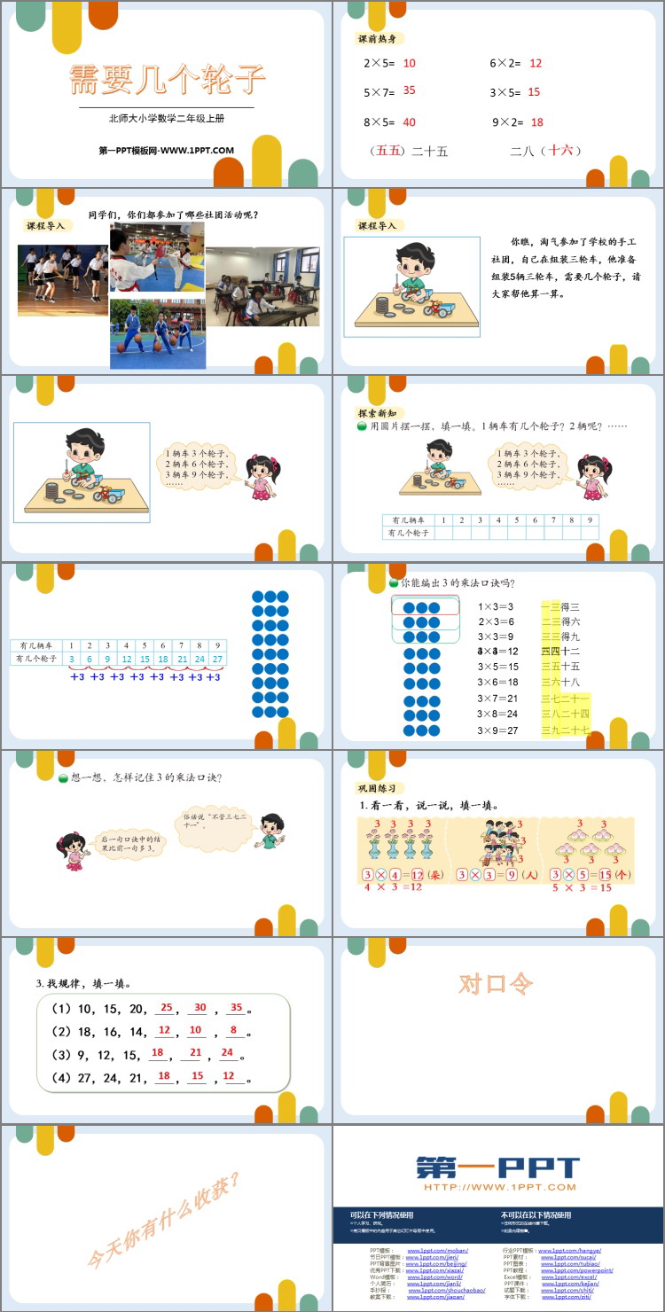 图片[2]-《需要几个轮子》2~5的乘法口诀PPT优质课件-第一PPT