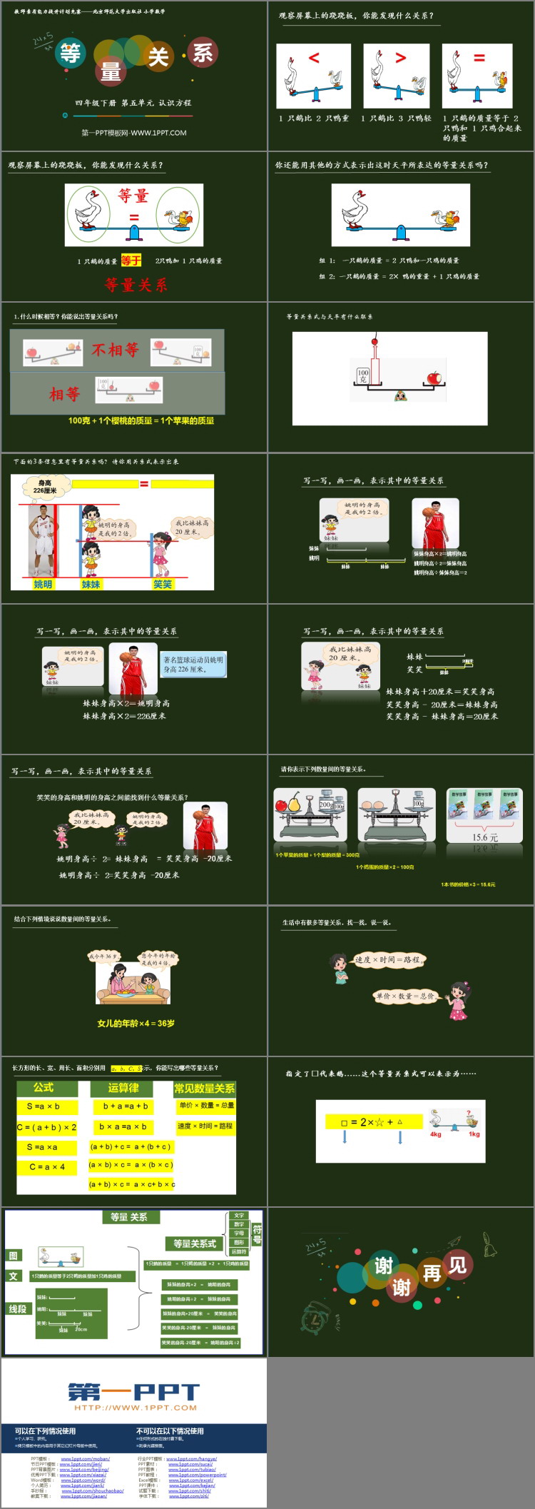 图片[2]-《等量关系》认识方程PPT课件下载-第一PPT