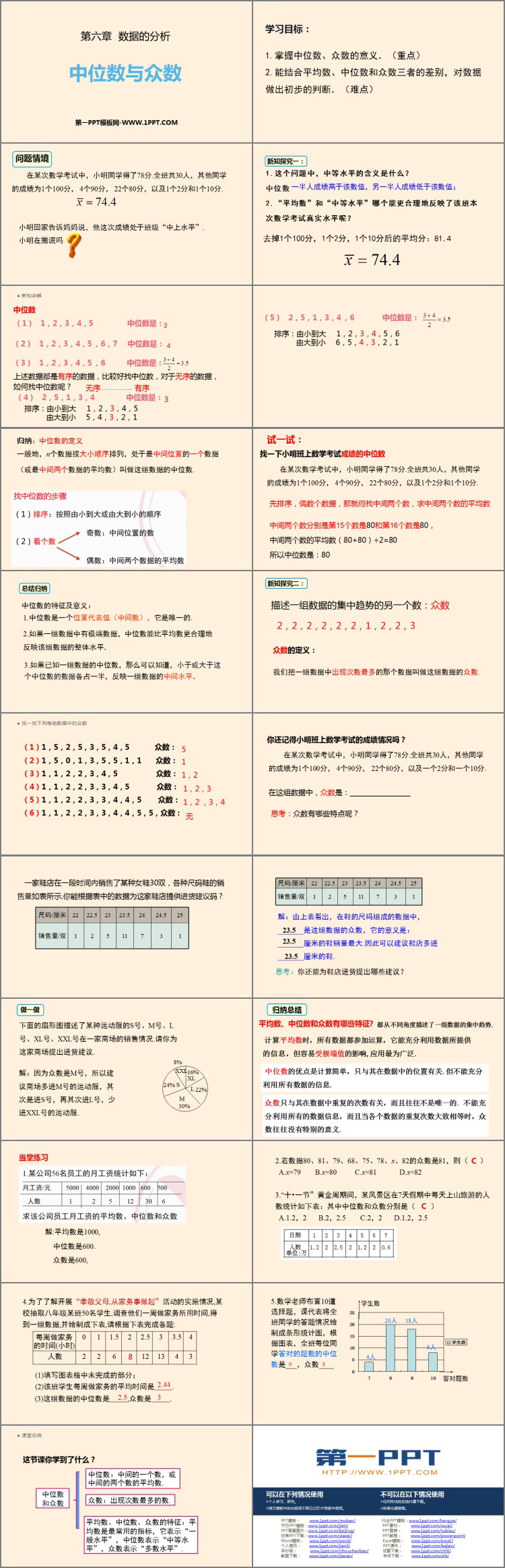 图片[2]-《中位数与众数》数据的分析PPT免费课件-第一PPT