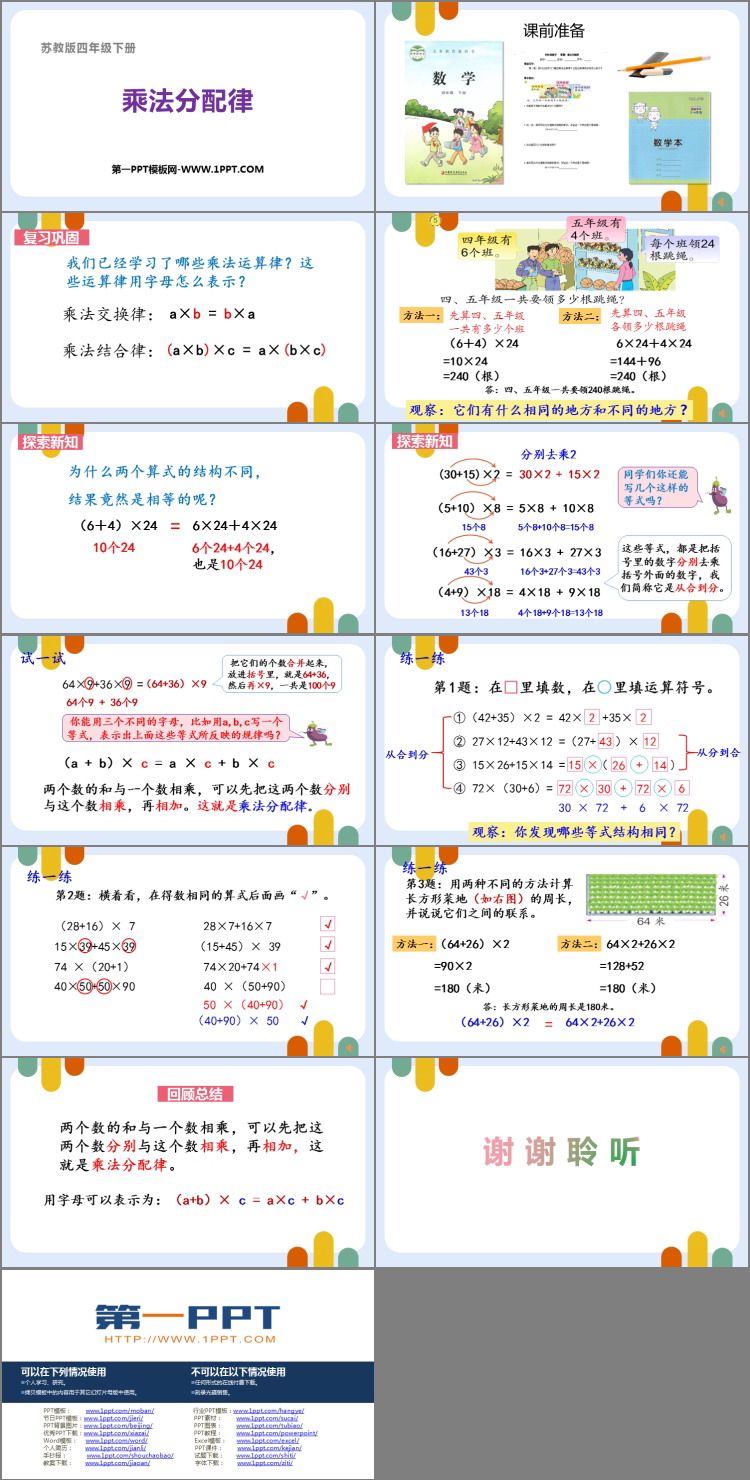 图片[2]-《乘法分配律》运算律PPT优质课件-第一PPT