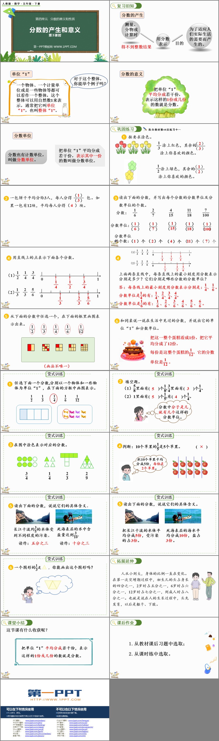 图片[2]-《分数的产生和意义》分数的意义和性质PPT课件(第3课时)-第一PPT
