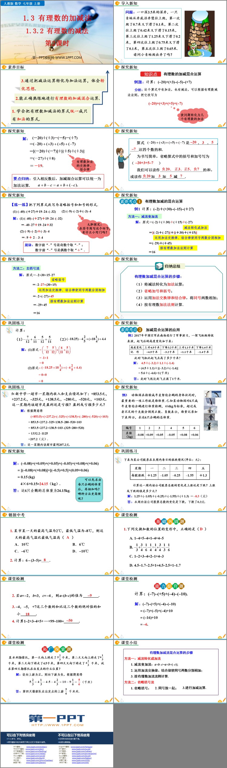 图片[2]-《有理数的减法》有理数PPT教学课件(第2课时)-第一PPT