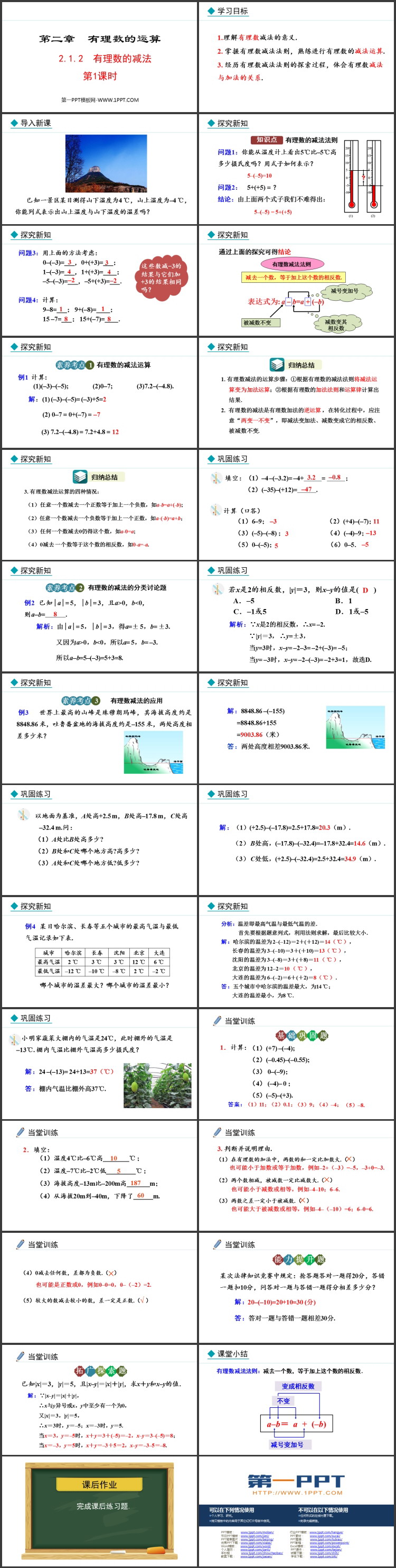 图片[2]-有理数的减法-第一PPT