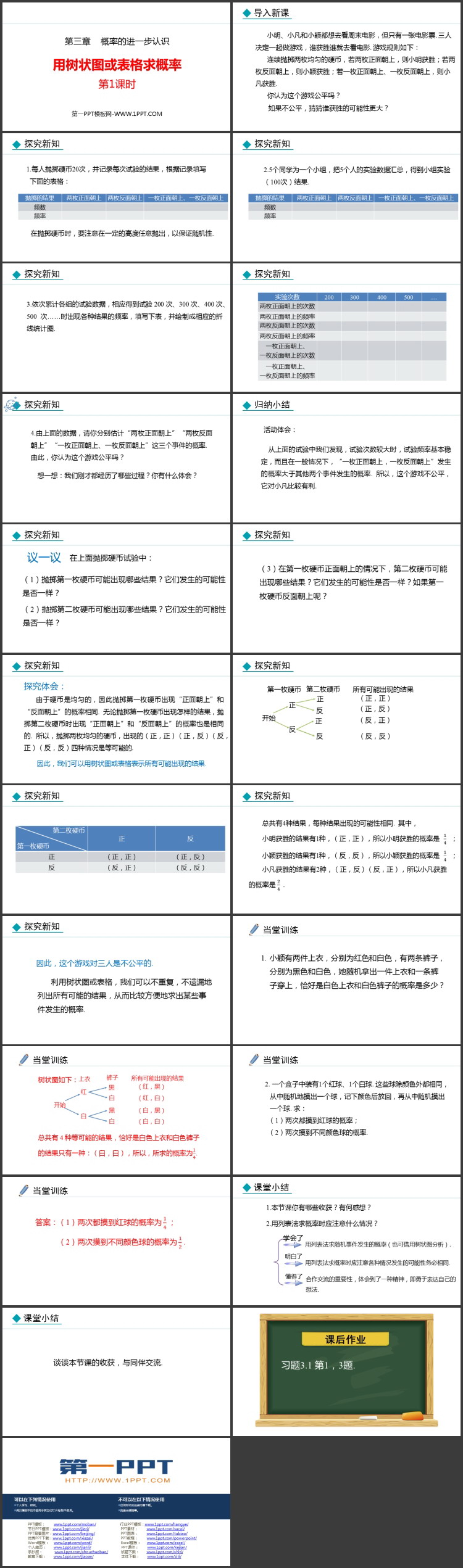 图片[2]-《用树状图或表格求概率》概率的进一步认识PPT精品课件(第1课时)-第一PPT