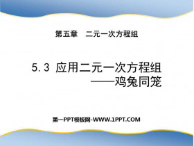 《应用二元一次方程组—鸡兔同笼》二元一次方程组PPT课件下载-第一PPT