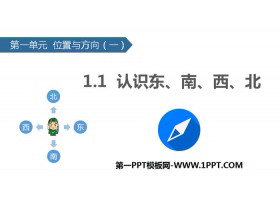 《认识东、南、西、北》位置与方向PPT课件-第一PPT
