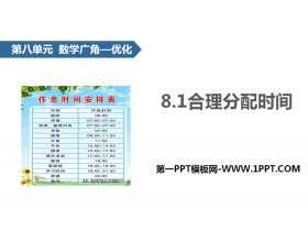 《合理分配时间》数学广角—优化PPT-第一PPT