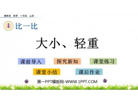 《大小、轻重》比一比PPT教学课件下载-第一PPT