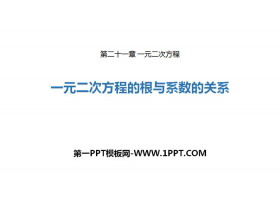 《一元二次方程的根与系数的关系》一元二次方程PPT-第一PPT