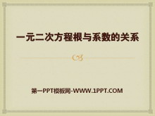《一元二次方程根与系数的关系》PPT课件3-第一PPT