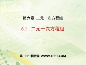 《二元一次方程组》PPT教学课件-第一PPT