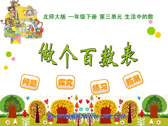 图片[1]-《做个百数表》PPT课件-第一PPT