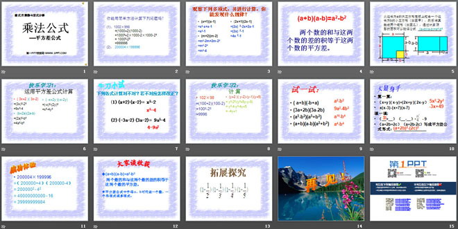 图片[2]-《乘法公式》整式的乘除与因式分解PPT课件-第一PPT