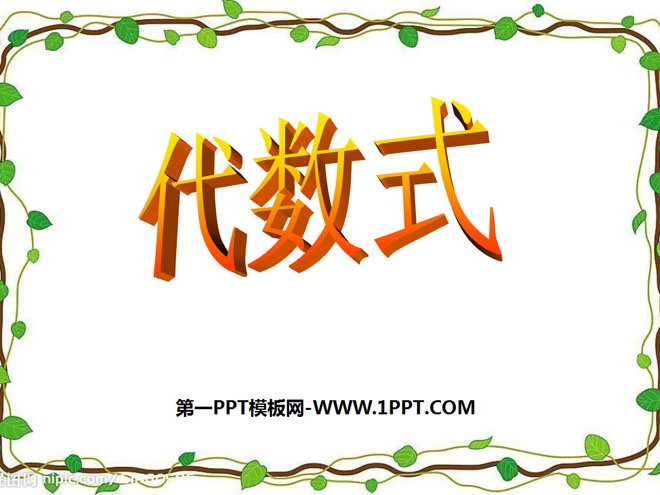 图片[1]-《代数式》整式及其加减PPT课件3-第一PPT