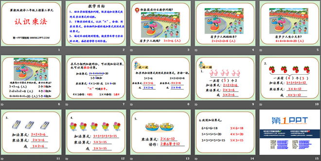 图片[2]-《认识乘法》表内乘法PPT课件-第一PPT