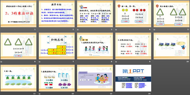 图片[2]-《2、3的乘法口诀》表内乘法PPT课件3-第一PPT