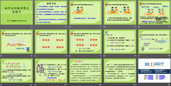 图片[2]-《初步认识除法算式和除号》表内除法PPT课件-第一PPT