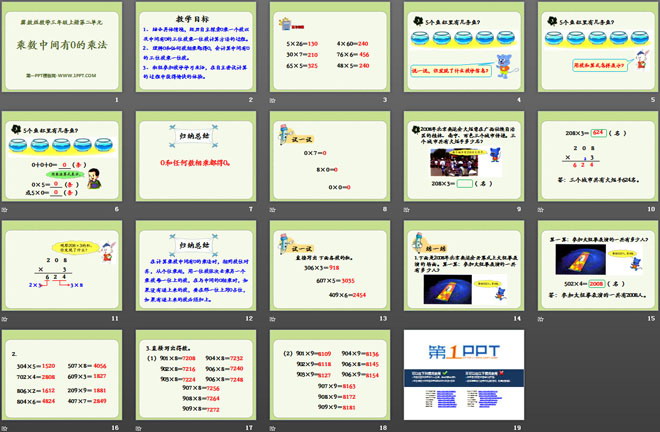 图片[2]-《乘数中间有0的乘法》两、三位数乘一位数PPT课件3-第一PPT