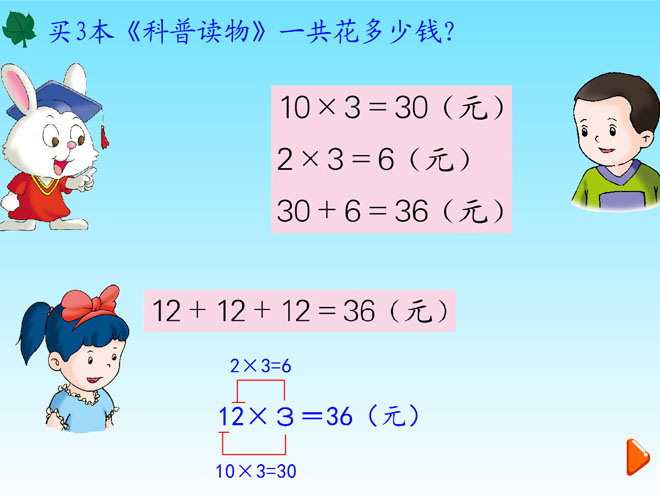 图片[1]-《两位数乘一位数》两、三位数乘一位数Flash动画课件-第一PPT