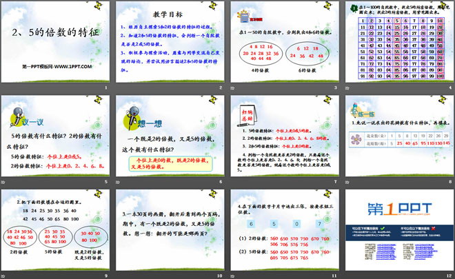 图片[2]-《2、5的倍数的特征》倍数和因数PPT课件-第一PPT