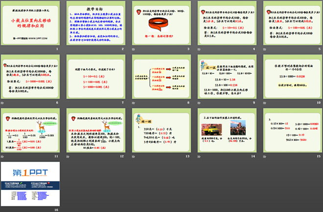 图片[2]-《小数点位置向左移动的规律和应用》小数乘法PPT课件-第一PPT