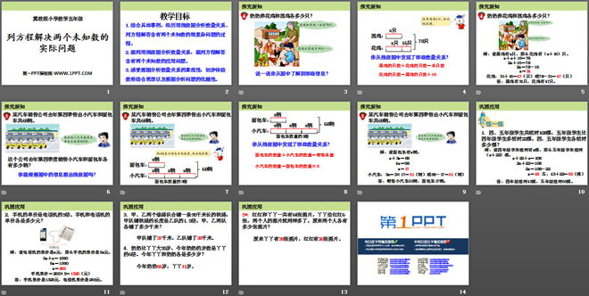 图片[2]-《列方程解决两个未知数的实际问题》方程PPT课件-第一PPT
