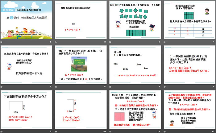 图片[2]-《长方形和正方形的面积》PPT-第一PPT