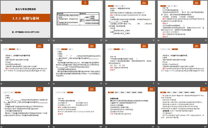 图片[2]-《命题与量词》集合与常用逻辑用语PPT-第一PPT