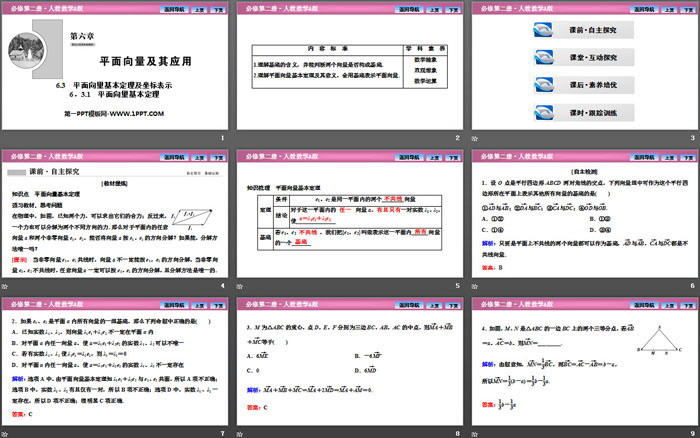 图片[2]-《平面向量基本定理及坐标表示》平面向量及其应用PPT下载(平面向量基本定理)-第一PPT