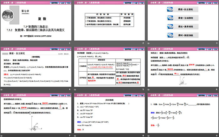 图片[2]-《复数的三角表示》复数PPT课件(复数乘、除运算的三角表示及其几何意义)-第一PPT